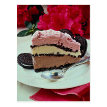 Neapolitan ice-cream pie postcards