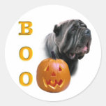 Neapolitan Mastiff Halloween Boo Round Sticker