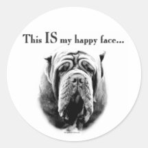 Neapolitan Mastiff Happy Face Sticker