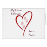 Neapolitan Mastiff Heart Belongs Greeting Cards
