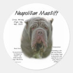 Neapolitan Mastiff (tawny) History Design Round Sticker