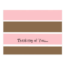 Neapolitan Stripe Thinking of You Postcard
