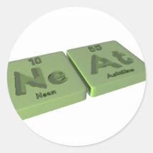 Neat as Ne Neon and At Astatine Sticker