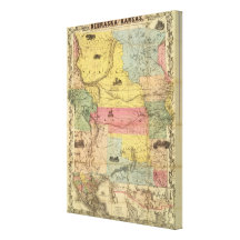 Nebraska and Kansas Gallery Wrapped Canvas