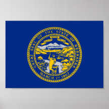 Nebraska Flag Posters