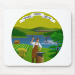 Nebraska Flag Theme 02 mousepads