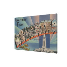 Nebraska (State Capital/Flower) Canvas Print