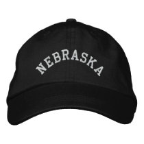 Nebraska State Embroidered Embroidered Baseball Caps