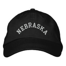 Nebraska State Embroidered Embroidered Baseball Caps