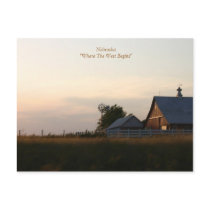 Nebraska"Where The West Begins" Postcard