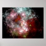 Nébuleuse de l'espace de fractale poster