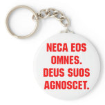 Neca Eos Omnes. God Will Know His Own Keychains
