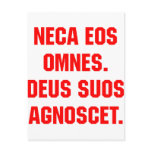 Neca Eos Omnes. God Will Know His Own Postcards