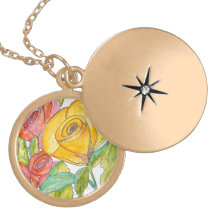 necklace floral sketch