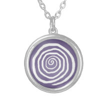 Necklace - Purple Spiral