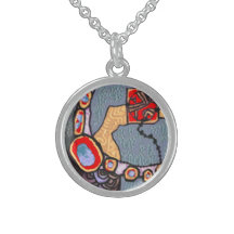 Necklace Sterling Silver Abstract River #2