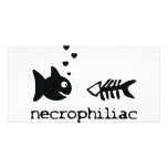 necro philiac fish icon personalized photo card