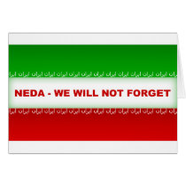 Neda - We will not forget Greeting Card