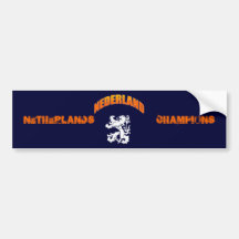 Nederland leeuw Voetbal wk Bumper Sticker