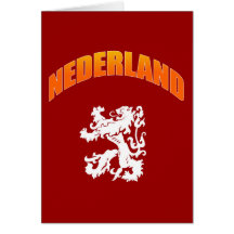 Nederland leeuw Voetbal wk Greeting Card