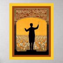 Nederlandsch Muziekfeest ~ Vintage Dutch Print