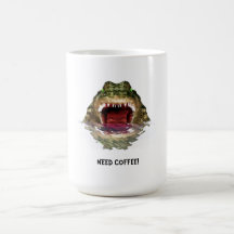 Need coffee! alligator mug