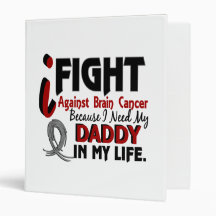 Need My Daddy Brain Cancer Vinyl Binder
