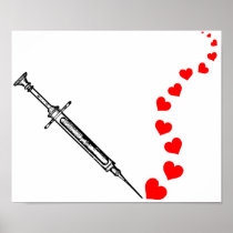 Needle Hearts Print