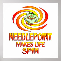 Needlepoint Spins Print