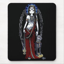 Nefertari Egyptian Angel Bastet Mousepad
