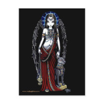 Nefertari Egyptian Bastet Goddess Angel Postcard