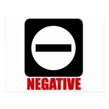 Negative 1 Red Postcard