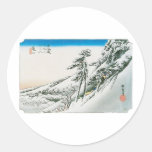 Neige chez Kameyama, Japon circa 1831-1834 Autocollants