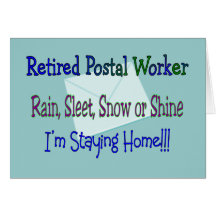 Neige de verglas de pluie de travailleur postal "R Cartes