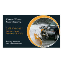 Neige labourant le carte de visite