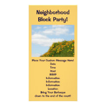 Neighbourhood Block Party! Summer Parties Barbeque Picture Card
