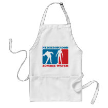 Neighbourhood Zombie Watch - Red and Blue Apron