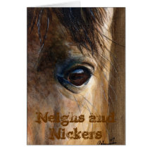 Neighs and Nickers Note Card