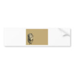 neo classical bust stationery bumper sticker
