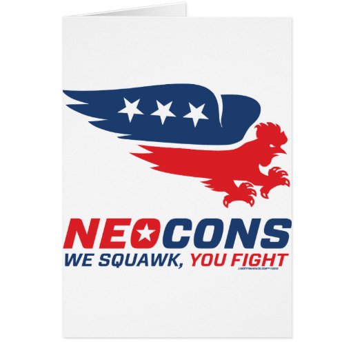 Neocon Chickenhawk Logo Greeting Cards