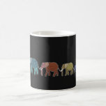 Neon African Elephant Walk Coffee Mug