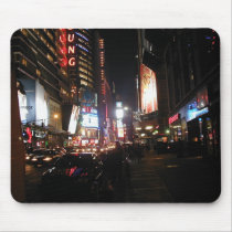 Neon And Signs On Buildings With Busy Traffic At N Mouse Pads
