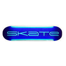 Neon Blue Skateboard