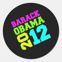 NÉON DE BALANCEMENT D'OBAMA 2012 AUTOCOLLANTS