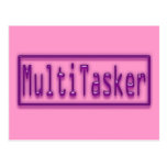 Néon de pourpre de MultiTasker Carte Postale
