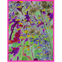 Neon digitized flower floral design background photo cutouts