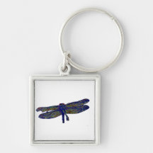Neon Dragonfly Key Chains