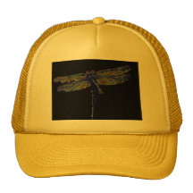 Neon Dragonfly Trucker Hats