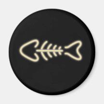 Neon Fish Bones Fridge Magnets