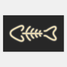 Neon Fish Bones Stickers